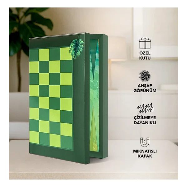 Biggdesign Nature Tavla Çizilmez Zeminli, Mıknatıslı Mdf Kasa, 2 Kat Vernik Cilalı - Görsel 10