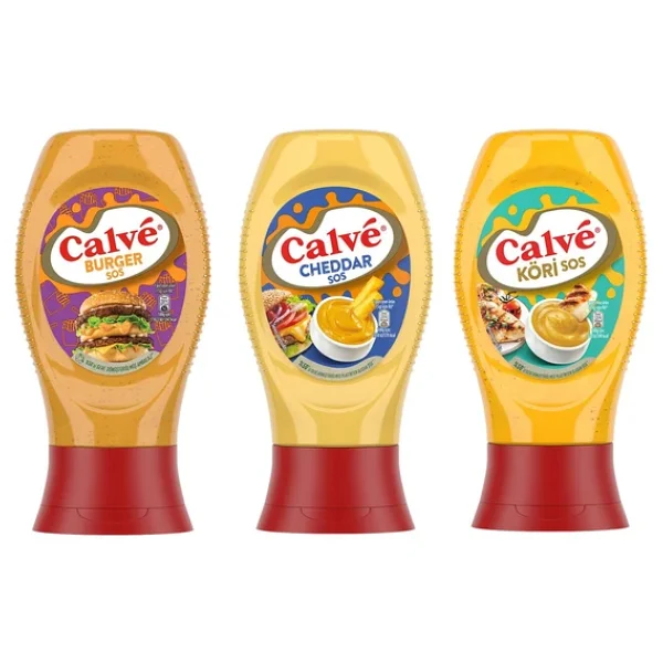 Calve Gurme Sos Seti 3 Lü / Burger - Cheddar - Köri - Görsel 3