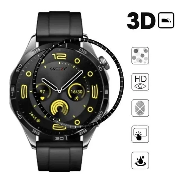 Sneezy Huawei Gt5 Pro 46mm Uyumlu Renkli Kadran Polymer Temperli Nano 0.5 Mm Watch Ekran Koruyucu - Görsel 5