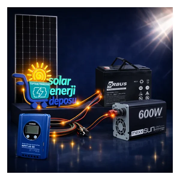 Solar Enerji Deposu 600w Güneş Enerjisi Paketi - Ev Tipi Solar Sistem - Görsel 3