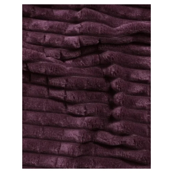 Merinos Modern Line 3 Parça Çift Kişilik Battaniye Seti Kutulu 220x240 Mürdüm - Görsel 3