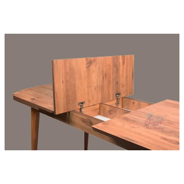 Kelebek Gizli Kaşıklıklı Açılır Mdf Masa Mutfak,Salon,Yemek Odası Masası - Görsel 7