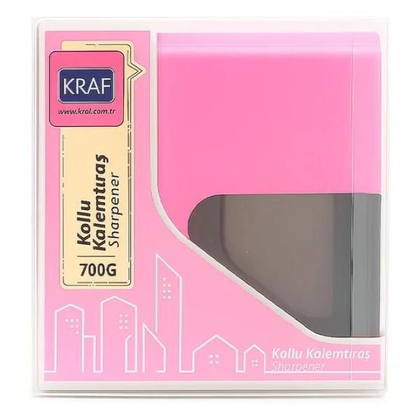 Kraf 700g Pembe Mini Kollu Kalemtıraş - Görsel 5