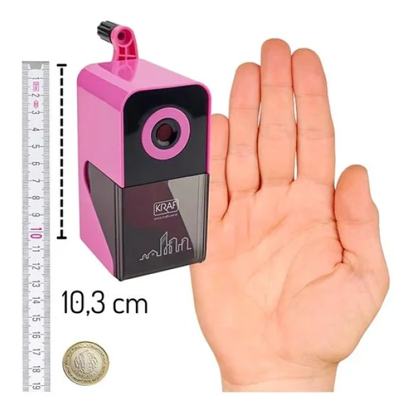 Kraf 700g Pembe Mini Kollu Kalemtıraş - Görsel 7