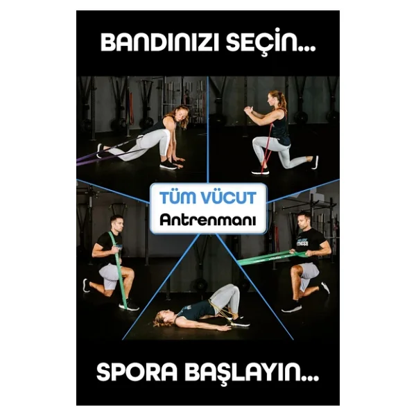 25 + 35 + 45 Kg 3'lü Set Barfiks Lastiği Gym Resistance Band Antrenman Kas Geliştirme Bandı - Görsel 5