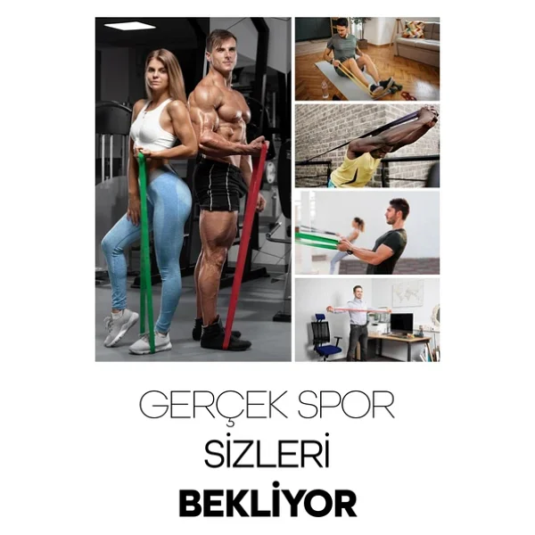 25 + 35 + 45 Kg 3'lü Set Barfiks Lastiği Gym Resistance Band Antrenman Kas Geliştirme Bandı - Görsel 10