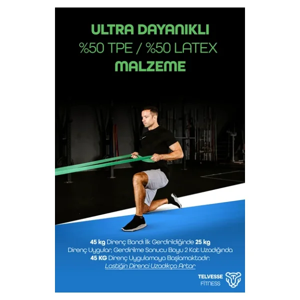 25 + 35 + 45 Kg 3'lü Set Barfiks Lastiği Gym Resistance Band Antrenman Kas Geliştirme Bandı - Görsel 4
