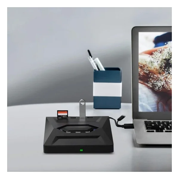 Valkyrie USB 3.0 Harici External CD DVD Okuyucu Yazıcı LED USB Hub Tf Sd Kart Okuyucu Çoğaltıcı - Görsel 5