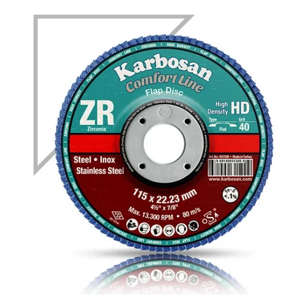 Karbosan 983450 115x22x40 Mm 115 Zr Zirkon 40 Kum Disk Zımpara - Görsel 4