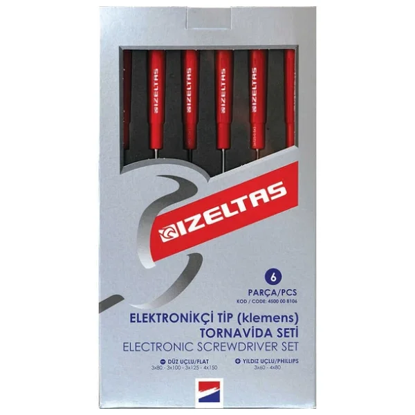 İzeltaş 4500008106 6 Parça Elektronikçi Klemens Tornavida Seti - Görsel 5