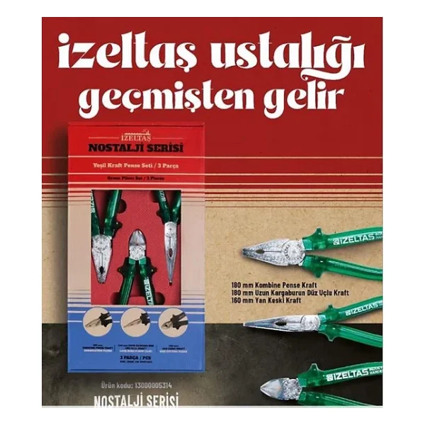 İzeltaş 13000005314 3 Parça Pense Seti - Görsel 2
