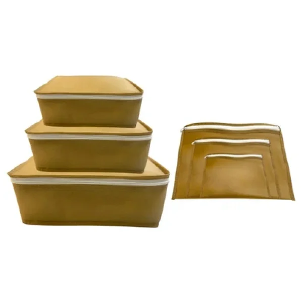 Balkan Room 6'lı Bej Valiz Düzenleyici , Bavul Içi Düzenleyici Organizer Set - Görsel 5