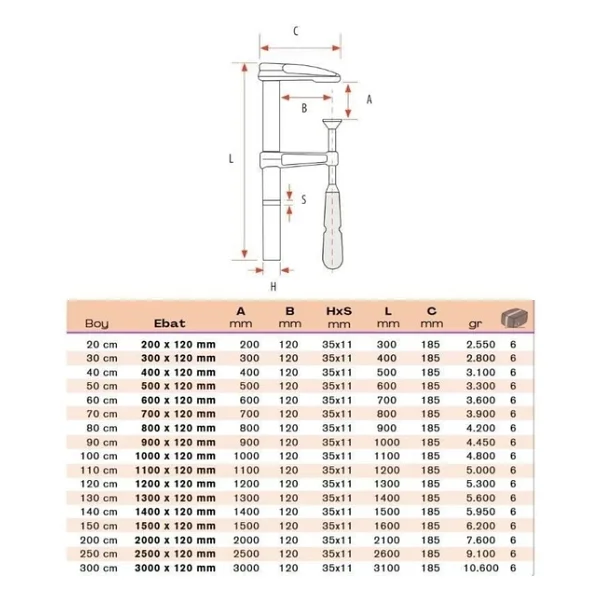Bulut 80 Cm 800x120 Mm Büyük Döküm İşkence - Görsel 4