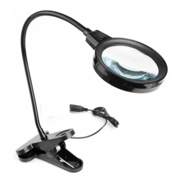 Nikula 12 LED Işıklı Clipsli Masa Lambası Büyüteç - Görsel 6