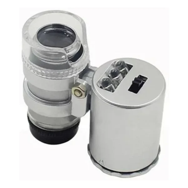 Nikula 60x Mini Cep Mikroskop LED+Uv Işık Kuyumcu Antikacı Büyüteç 9882 - Görsel 4