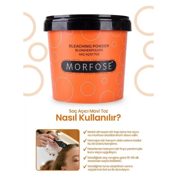 Morfose Mavi 1000 Ml Toz Saç Açıcı - Görsel 6