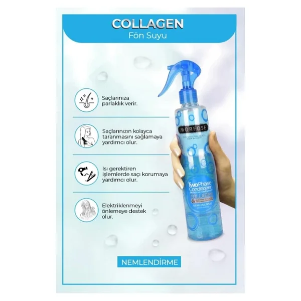 Morfose Kolajen İki Fazlı Kondisyoner 400 Ml Fön Suyu - Görsel 6