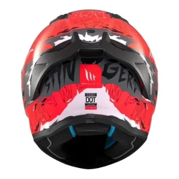 Mt Stinger 2 Ardent Kırmızı Siyah Full Face Motor Kaskı - Görsel 4