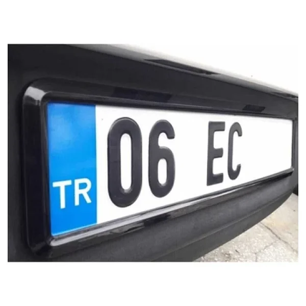 Rukye Shop 2 Adet Parlak Siyah Oto Plakalık Piano Black - Görsel 8