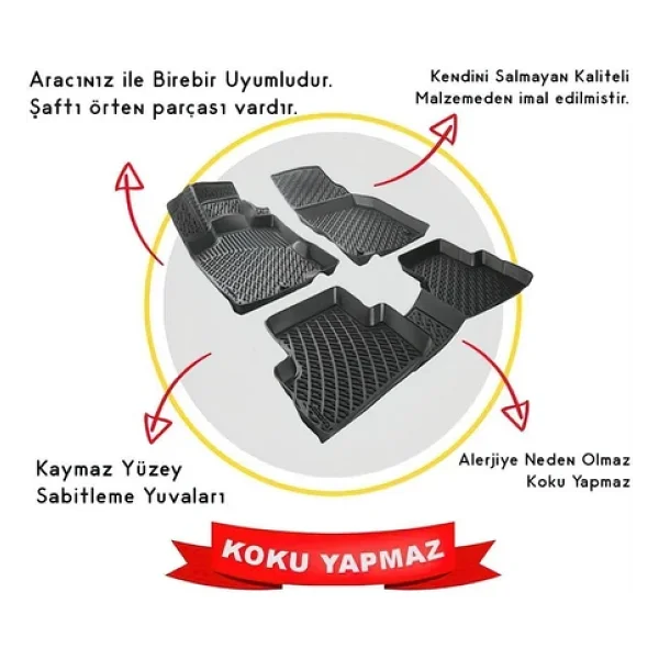 Rizline Audi A3 2013-2020 3d Havuzlu Paspas - Görsel 4