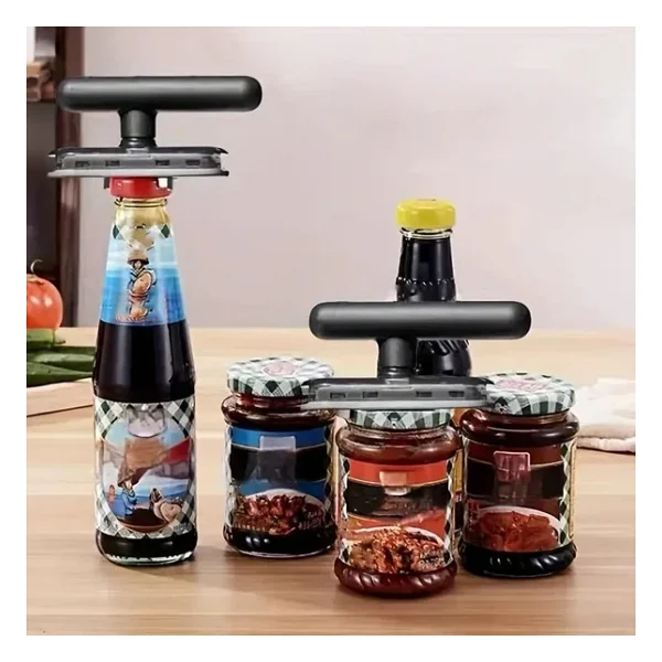 Valkyrie Ayarlanabilir Ergonomik Evrensel Kavanoz Pet Şişe Kapağı Açıcı Güçlü Tutuş Kaydırmaz Sap - Görsel 9