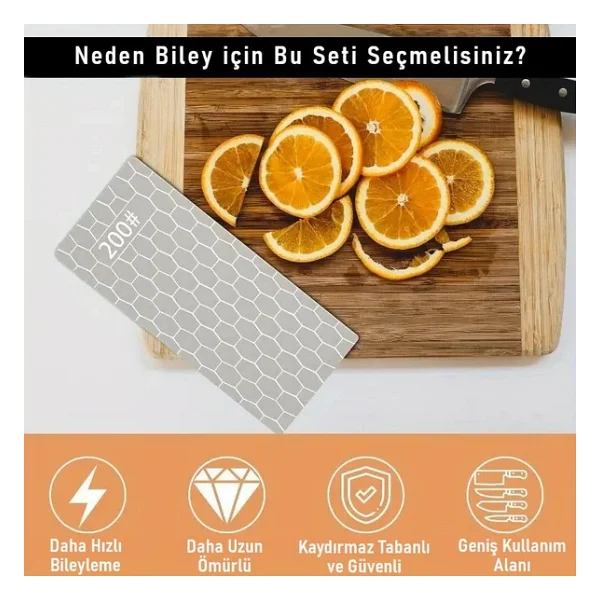 Valkyrie 3 Adet Elmas Biley Seti Bıçak Bileme Taşı Sulu Veya Susuz Biley Uzun Ömürlü Aşınmaz 200 400 1000 Grit - Görsel 6
