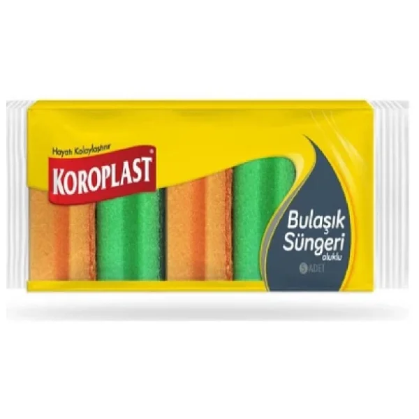 Koroplast 5'li Düz Bulaşık Süngeri - Görsel 4