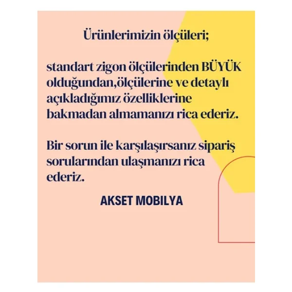 Akset 3lü Zigon Sehpa Krem Fasülye - Görsel 4
