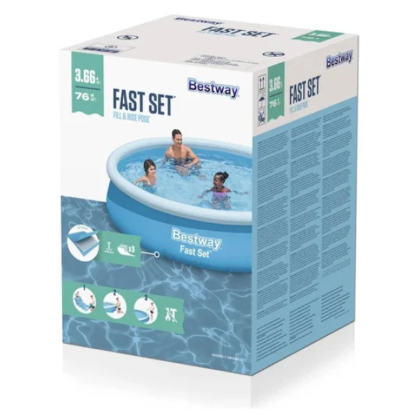 Bestway 57273 366x76 Cm Yuvarlak Büyük Şişme Havuz - Görsel 6