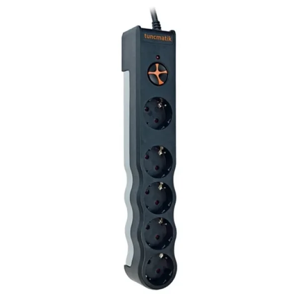 Tunçmatik Powersurge Tsk6136 1050 Joule Siyah 1.5 M 5'li Akım Korumalı Priz - Görsel 7