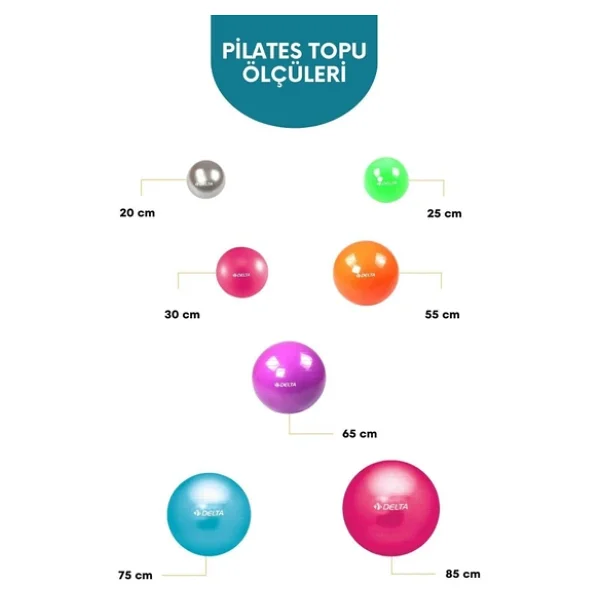 Delta 65 Cm Dura-Strong Deluxe Mor Pilates Topu (Pompasız) - Görsel 4
