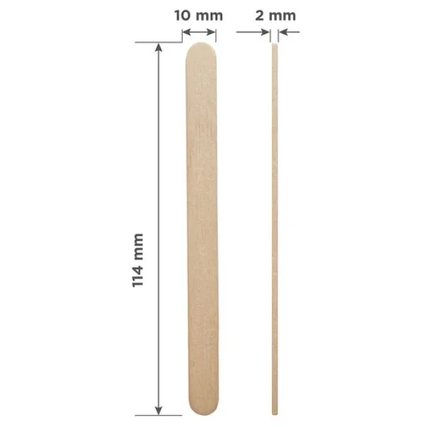 Staleks Ahşap Wax Sir Ağda Spatulası İnce 100lü - Görsel 2