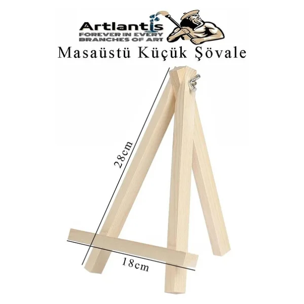 Mini Şövale 10x10 Cm Tuval 3 Ml Akrilik Boya 6 Renk Ve Fırça 4 Adet 10x10 Mini Tuval Masaüstü Küçük Şövale Boyama Seti - Görsel 6