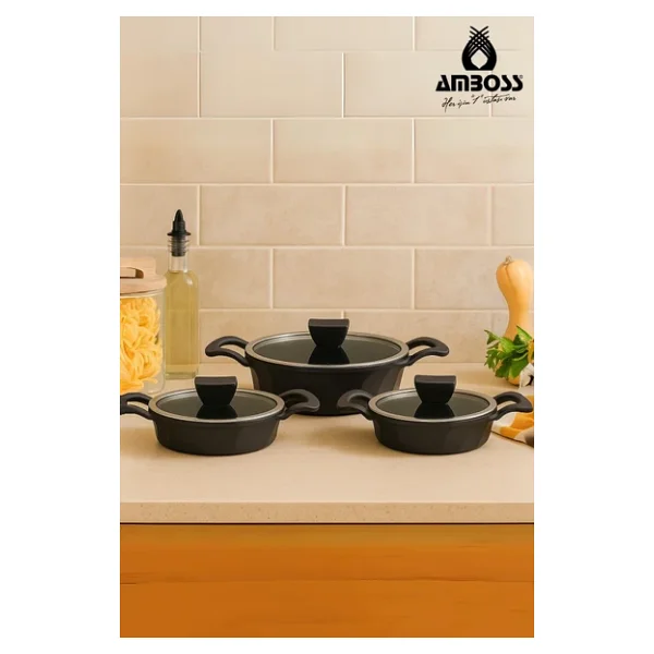 Amboss Vento 18-20-22 Cm 6 Parça Titanyum Sahan Seti - Görsel 3