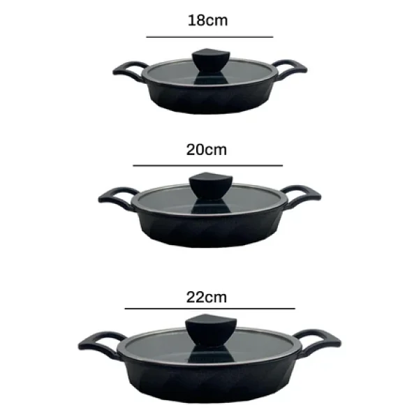 Amboss Vento 18-20-22 Cm 6 Parça Titanyum Sahan Seti - Görsel 5