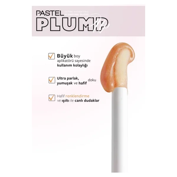 Pastel Plump Up Extra Hydrating Dolgunlaştırıcı 213 Honey Dudak Parlatıcısı - Görsel 5
