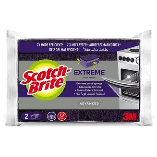 Scotch-Brite Extreme Tırnak Koruyuculu 2'li Bulaşık Süngeri - Görsel 2
