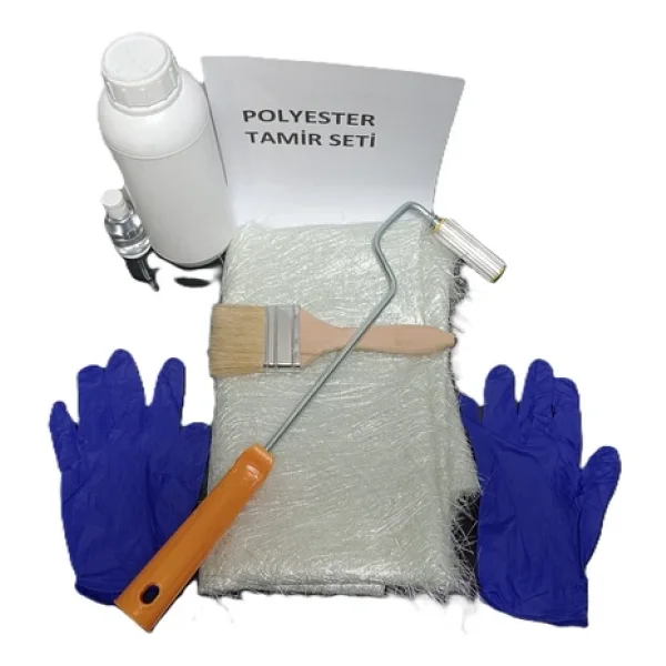 Polyester Tamir Fiber Reçine Tekne Tamiri Seti 1kg - Görsel 2