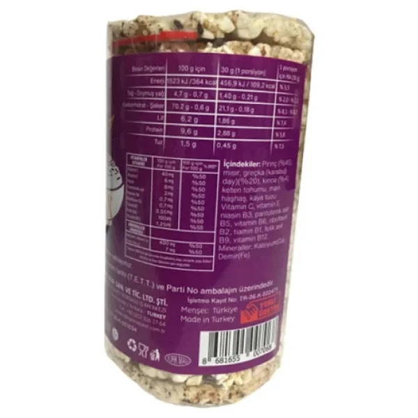 Naturpy Glutensiz Kinoa Ve Karabuğdaylı Pirinç Patlağı 100 Gr - Görsel 3