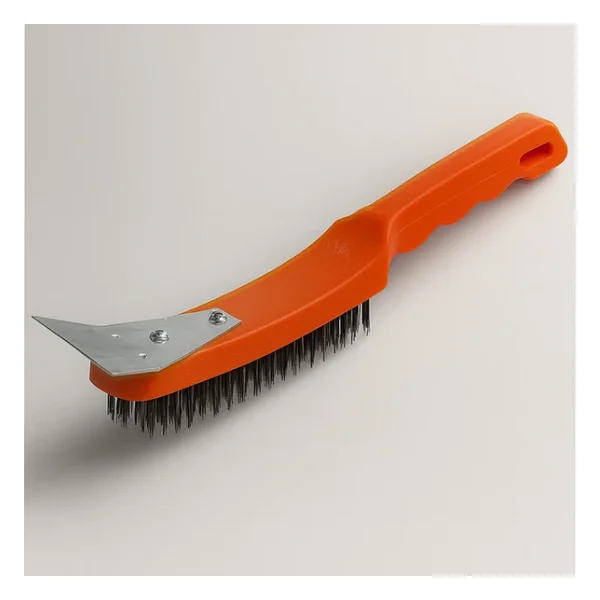Spatulalı Çelik Tel Fırça 270 Mm Metal Kazıma Temizleme Pas Sökücü Çelik Kıllı El Tipi Nalbur Fırça - Görsel 5