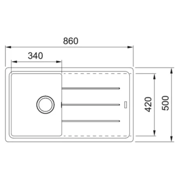 Franke Basis Bfg 611-86 Oyster Granit Eviye - Görsel 6