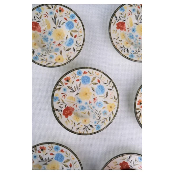 Tabak Evi Porselen Fiori Çay Tabağı Seti 12cm 6 Parça Bns6ctprs1217 - Görsel 3