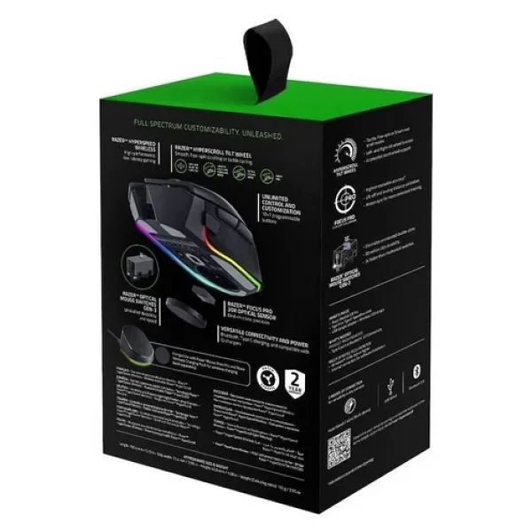 Razer Basilisk V3 Pro RGB Optik Kablolu/Kablosuz Oyuncu Mouse - Görsel 7