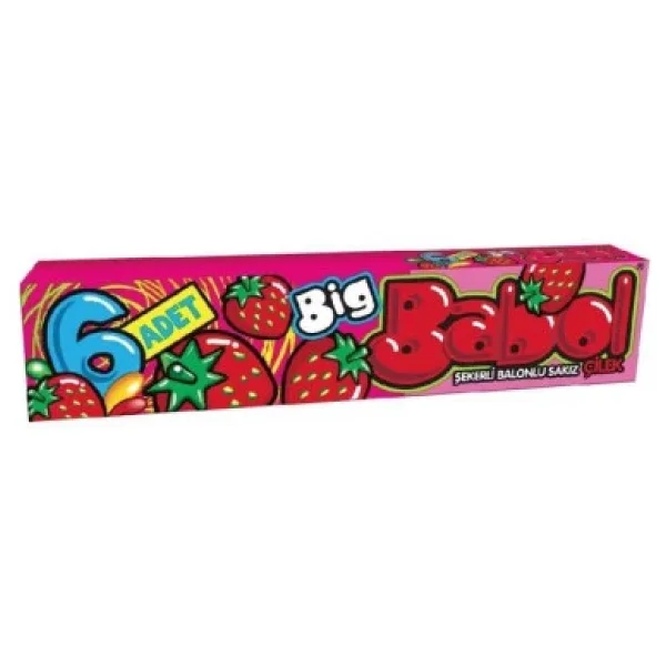 Big Babol Stick Çilek 18'li X 25 Gr - Görsel 3