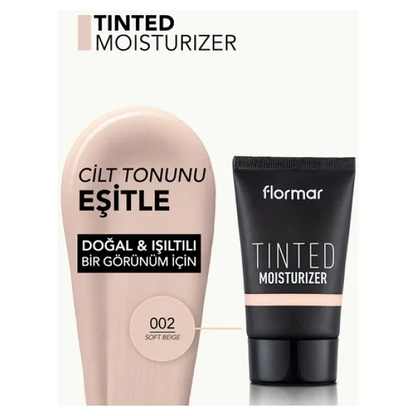 Flormar Eşit Tonlu & Işıltılı Görünüm Veren Renkli Nemlendirici 002 Soft Beige Cc Krem - Görsel 3