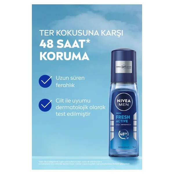 Nivea Men Fresh Active 75 Ml Erkek Deodorant - Görsel 5