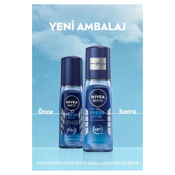 Nivea Men Fresh Active 75 Ml Erkek Deodorant - Görsel 4