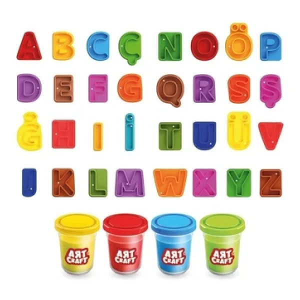 Art Craft Alfabe Oyun Hamuru Seti 224 Gr 03731 - Görsel 7