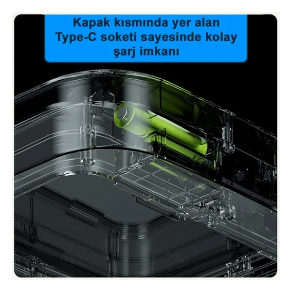 Greentech Gt-Sc05 Şarj Edilebilir Pilli 22 Lt Sensörlü Çöp Kovası - Görsel 8