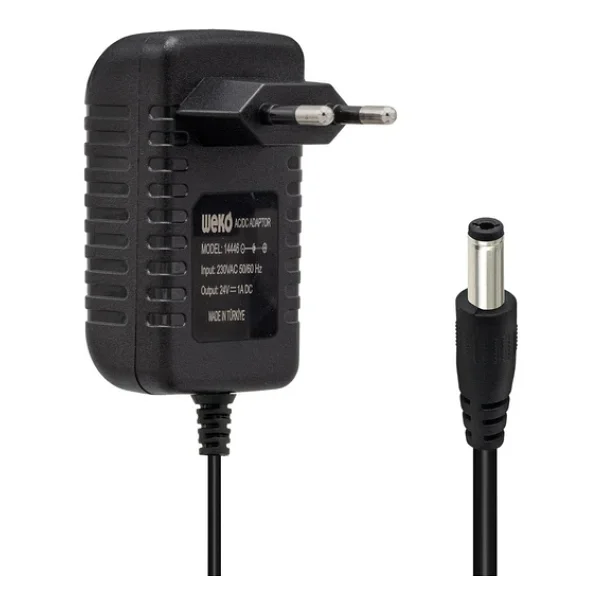 Weko 24 Volt 1 Amper 24 Watt Plastik Kasa Priz Tipi Adaptör (5.5x2.5 Uçlu) - Görsel 6